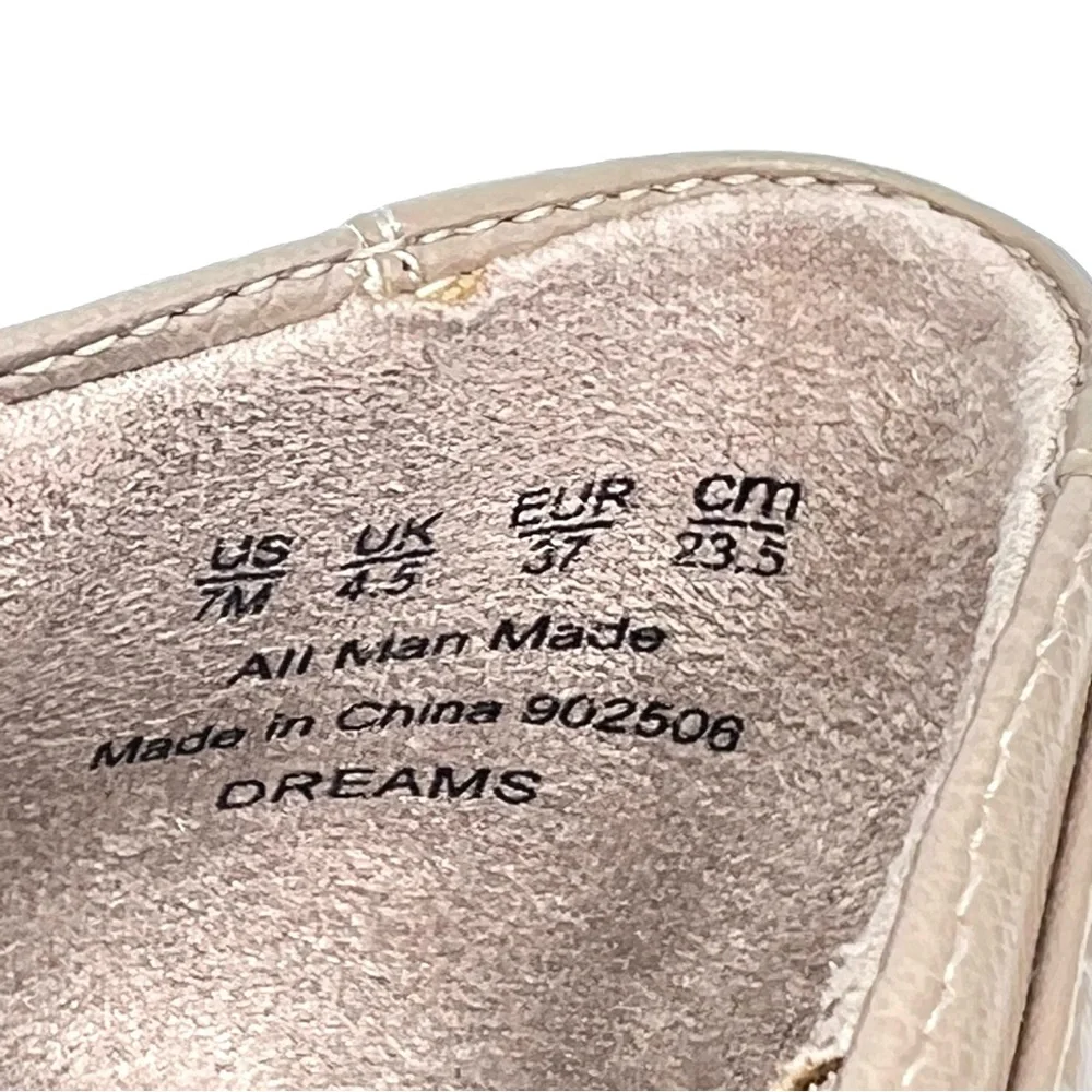 Life Stride Size 7 Dreams Tan Beige Nude Wedge Pumps Heels Round Toe Shoes‎